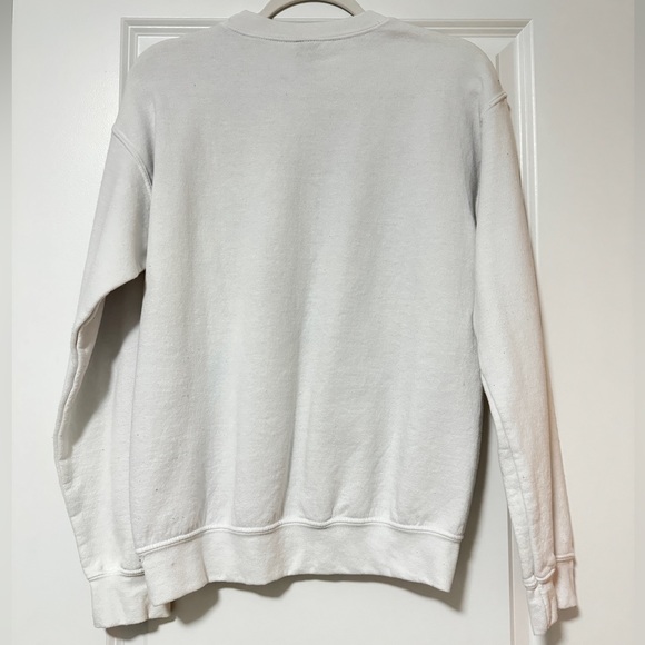 Gildan Unisex Crewneck Sweater - White with Dinosaur Graphics - Picture 4 of 4